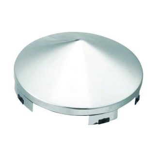 Fortpro Semi Truck Chrome Steel Front Pointed Style Hub Cap - 8.5" ID | 6 notch cut out | F247610