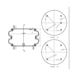 Double Convoluted Air Spring - 7135 Air Bag