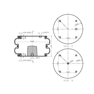 Double Convoluted Air Spring - 7137 Air Bag