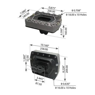Fortpro Rear Engine Mount Compatible with Volvo FH12, FH16, FM 9, FM10, FM12, FMX, NH12 Series Trucks, B9, B12, B13 Series Buses Replacement for 1622148S,  1629614, 3198122 | F339422