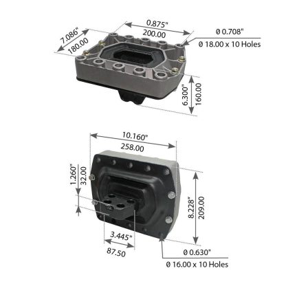 Fortpro Rear Engine Mount Compatible with Volvo FH12, FH16, FM 9, FM10, FM12, FMX, NH12 Series Trucks, B9, B12, B13 Series Buses Replacement for 1622148S,  1629614, 3198122 | F339422