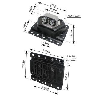 Fortpro Engine Mount Compatible with Volvo, Mack & Renault Trucks Replacement for 20723224, 21228153, 20QL414M, 7420499469, 7420499472 | F339421