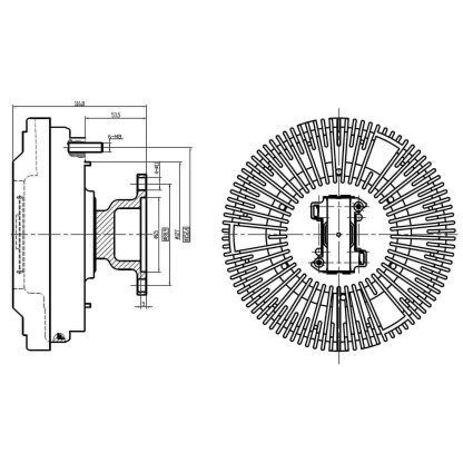 Fan Clutch For Mack E7 - Length 4.19” - Image 3