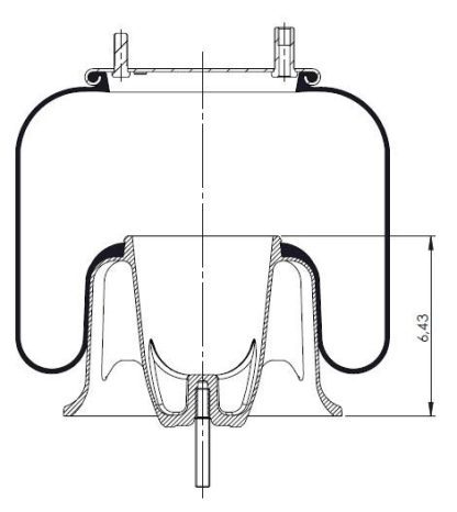 Fortpro Reversible Air Spring Replacement for Freightliner 16-13810-000, Firestone 9780, Goodyear 1R12-303 | F245584 - Image 5