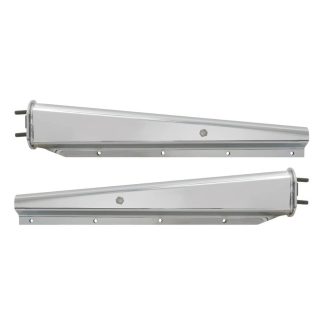 Fortpro 30" Chrome Spring Loaded Mud Flap Hanger Pair - 2.5" Bolt Spacing For Semi Trucks | F245691