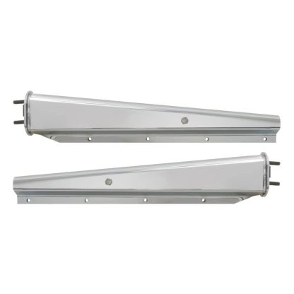 Fortpro 30" Chrome Spring Loaded Mud Flap Hanger Pair - 2.5" Bolt Spacing For Semi Trucks | F245691