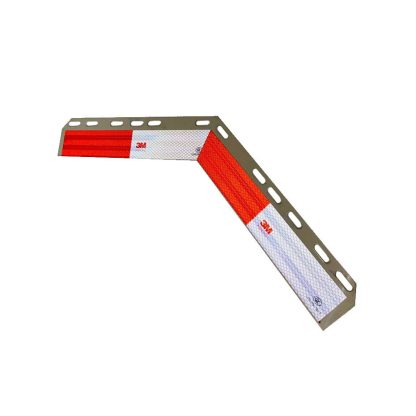 Fortpro 16"x 1 1/2" Aluminum Plate with 3M Reflective Tape For 45 Degree Angled Mud Flap Hanger Sold By Pair | F247596 - Image 2