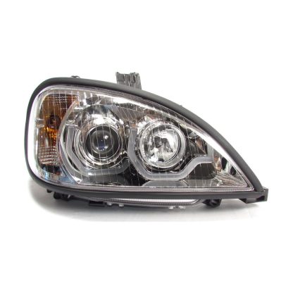 Fortpro Projector Headlight For Freightliner Columbia Chrome Housing with LED Light Bar - Both Sides - Image 2