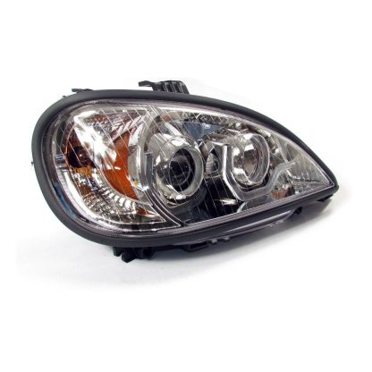 Fortpro Projector Headlight For Freightliner Columbia Chrome Housing with LED Light Bar - Both Sides - Image 3
