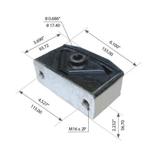Fortpro Front Cabin Isolator Compatible with Peterbilt 387 Series Trucks Replaces 20-25121 | F327372