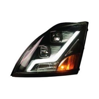 Fortpro Black Housing Headlights with Light Bar Compatible with Volvo VN/VNL - Driver Side | F236823