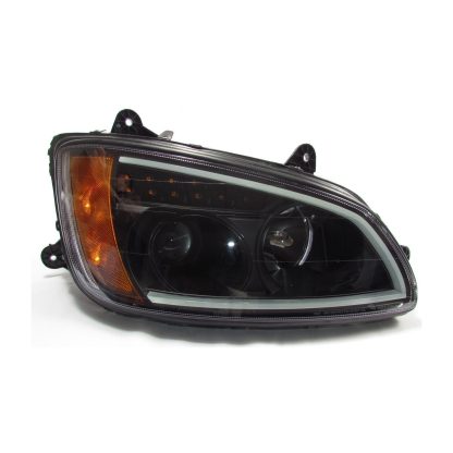 Fortpro Black Projector Headlights w/LED Bar & Signal for Kenworth T660 Models 2008-2016 - Passenger Side | F236816 - Image 2