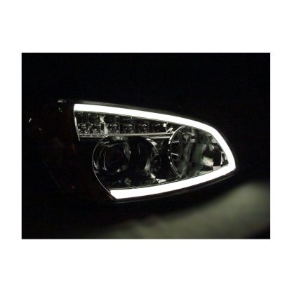 Fortpro Chrome Projector Headlights w/LED Bar & Signal for Kenworth T660 Models 2008-2016 - Passenger Side | F236814 - Image 3
