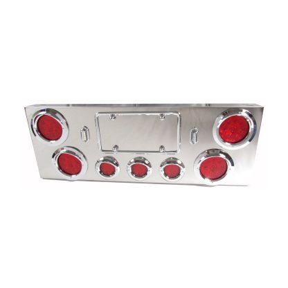 Fortpro Stainless Steel Rear Center Sealed Panel with Red LED Lights | F235298 - Image 2