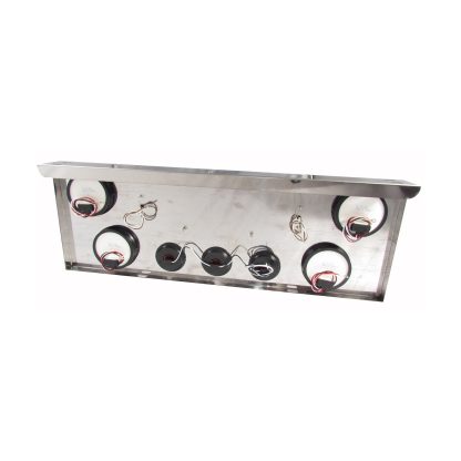 Fortpro Stainless Steel Rear Center Sealed Panel with Red LED Lights | F235298 - Image 3