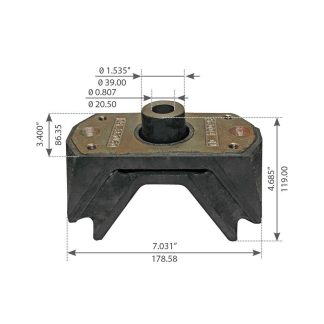 Fortpro Motor Mount Compatible with International-Navistar Paystar 530, 5000 Series Trucks, N14 Engines Replaces 1664729C1-C7, 3613279C2-C4 | F306936