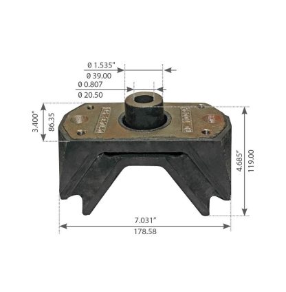 Fortpro Motor Mount Compatible with International-Navistar Paystar 530, 5000 Series Trucks, N14 Engines Replaces 1664729C1-C7, 3613279C2-C4 | F306936