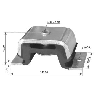 Fortpro Motor Mount Compatible with Mack CH, RD & RB Series Trucks Replaces 20QL338M, 25016977 | F010289