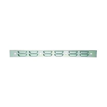 Fortpro 2" X 24" Mud Flap Chrome Top Plate (Louver) With Bolt Thru Studs | F247598