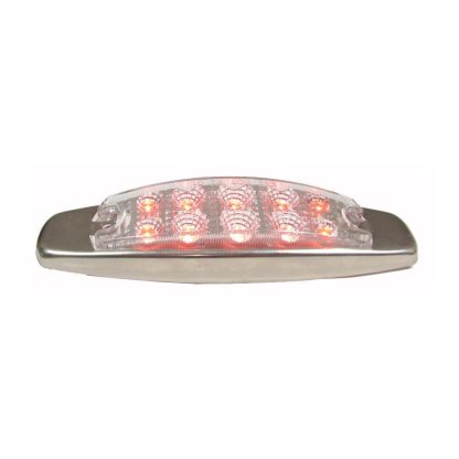 Oval Marker Light 10 Led - Clear - Red | F235137 - Image 3