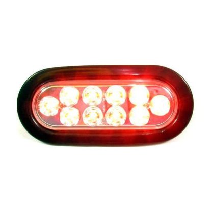 Oval Marker Light 10 Led Kit - Clear - Red | F235186 - Image 3