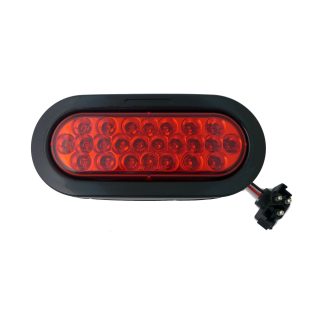 6" Oval Marker Light 24 Led Kit - Colored - Red | F235176