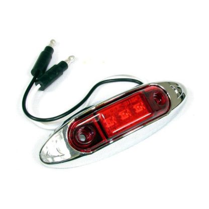 Oval Side Marker Light 3 Led - Red | F235200 - Image 2