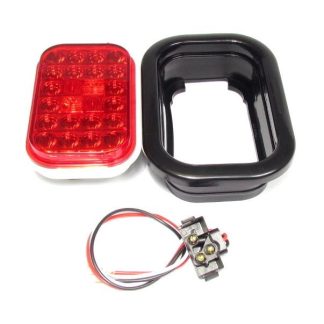 Rectangular Stop/Tail/Turn 24 Led Light Sealed Kit - Colored - Red | F235286