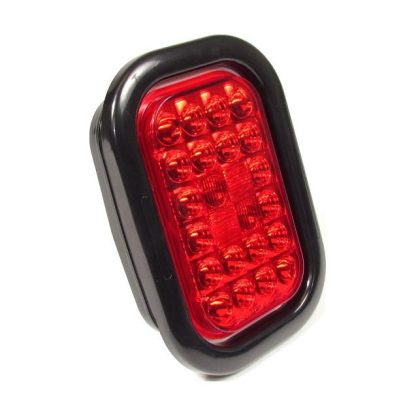 Rectangular Stop/Tail/Turn 24 Led Light Sealed Kit - Colored - Red | F235286 - Image 2