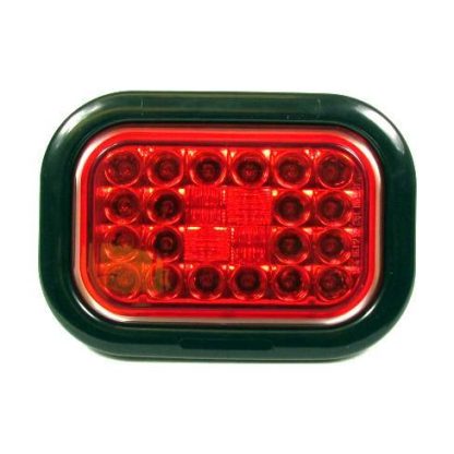 Rectangular Stop/Tail/Turn 24 Led Light Sealed Kit - Colored - Red | F235286 - Image 4