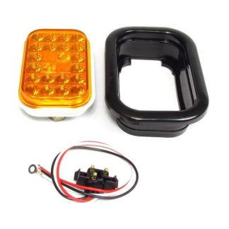 Rectangular Stop/Tail/Turn 24 Led Light Sealed Kit - Colored - Amber | F235288
