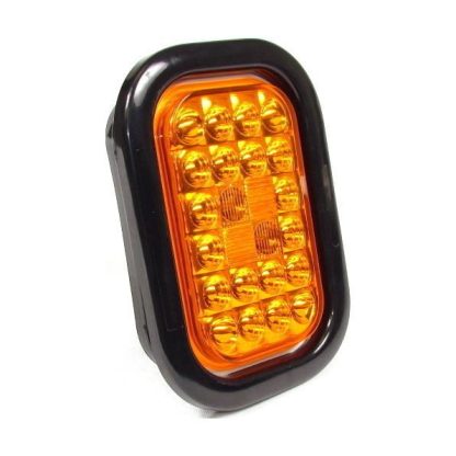 Rectangular Stop/Tail/Turn 24 Led Light Sealed Kit - Colored - Amber | F235288 - Image 4