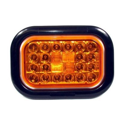 Rectangular Stop/Tail/Turn 24 Led Light Sealed Kit - Colored - Amber | F235288 - Image 3