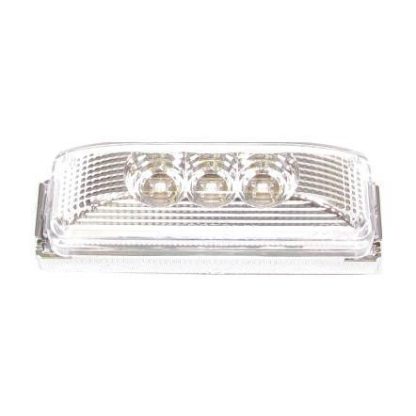 Rectangular Side Marker Light 3 Led - Clear - Red | F235255 - Image 2