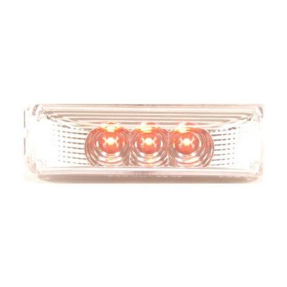Rectangular Side Marker Light 3 Led - Clear - Red | F235255 - Image 3