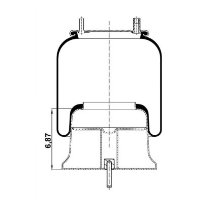 Fortpro Airbag - Air Spring with Aluminum Base Replacement for Freightliner 6813200017, Firestone 9781, Goodyear 1R12-603 | F245585 - Image 7