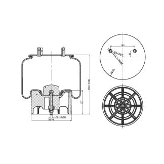 Rolling Lobe Air Spring - 8708 Air Bag