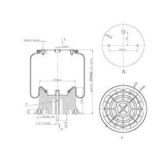 Rolling Lobe Air Spring - 8852 Air Bag