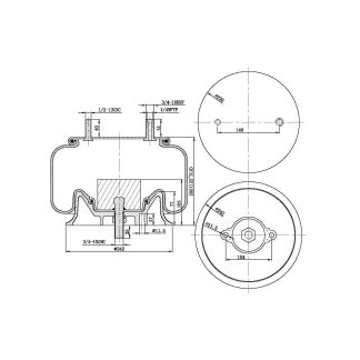Rolling Lobe Air Spring - 9039 Air Bag