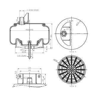 Rolling Lobe Air Spring - 9622 Air Bag
