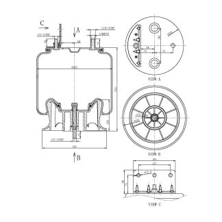 Rolling Lobe Air Spring - 9648 Air Bag