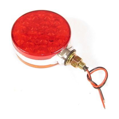 Round Chrome Turn Signal Light 17 Red + 17 Amber LED - Colored | F235260 - Image 2
