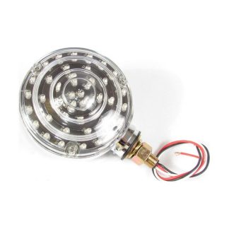 Round Lent Turn Signal Light  40 Red + 48 Amber LED - Clear | F235268