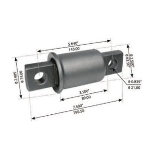 Fortpro Spring Eye Bush Compatible with Freightliner FAS Airliner II Suspension Systems Replaces 16-16412-000, MR782 | F317262