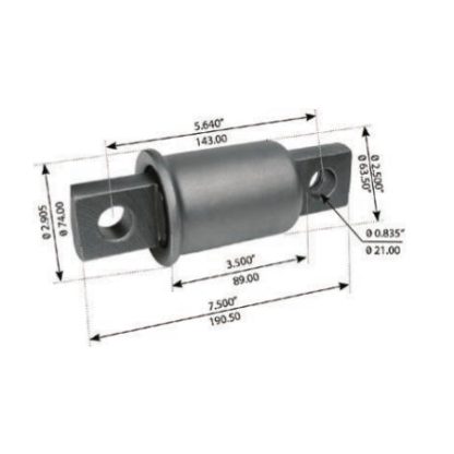 Fortpro Spring Eye Bush Compatible with Peterbilt Air Glide 210 Suspension Systems Replaces 52039, MR782 | F317262