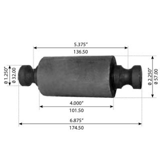 Fortpro Spring Eye Bush Compatible with Freightliner FL, Classic Series Trucks, Hendrickson Airtek Front Suspension Systems Replaces 16-14603-000,16-17194-000, 59212-002 | F317279