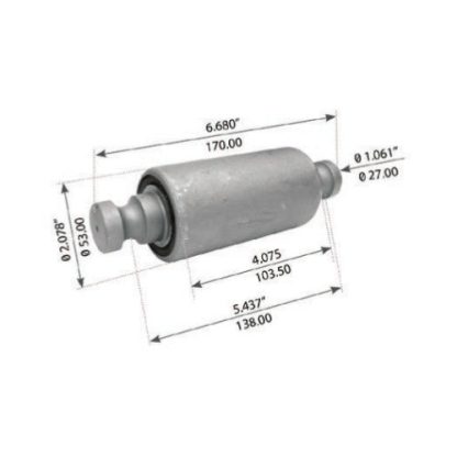 Fortpro Front Spring Eye Bush Compatible with Hendrickson Suspensions, Kenworth C500B/550B, K100/300, T300/400/600/800/2000 Series Trucks Replaces 52411, B65-1013, B65-6006 | F327352