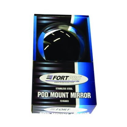 Fortpro 8 1/2" Semi Bubble Convex Mirror with Stainless Steel Pod Mount | F245683 - Image 2