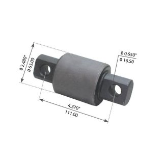 Fortpro Torque Arm Bush Compatible with Volvo Rear Corporate Air Ride Single or Tandem USA Series Trucks Replaces 240760, 57256-000 | F317288