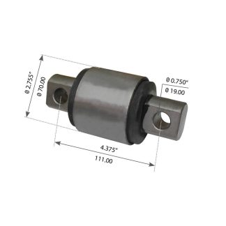Fortpro Rear Torque Rod Bush Compatible with Peterbilt Rear Air Suspension Single/Tandem Axle Air Trac Series Trucks Replaces 02-27723 | F184230